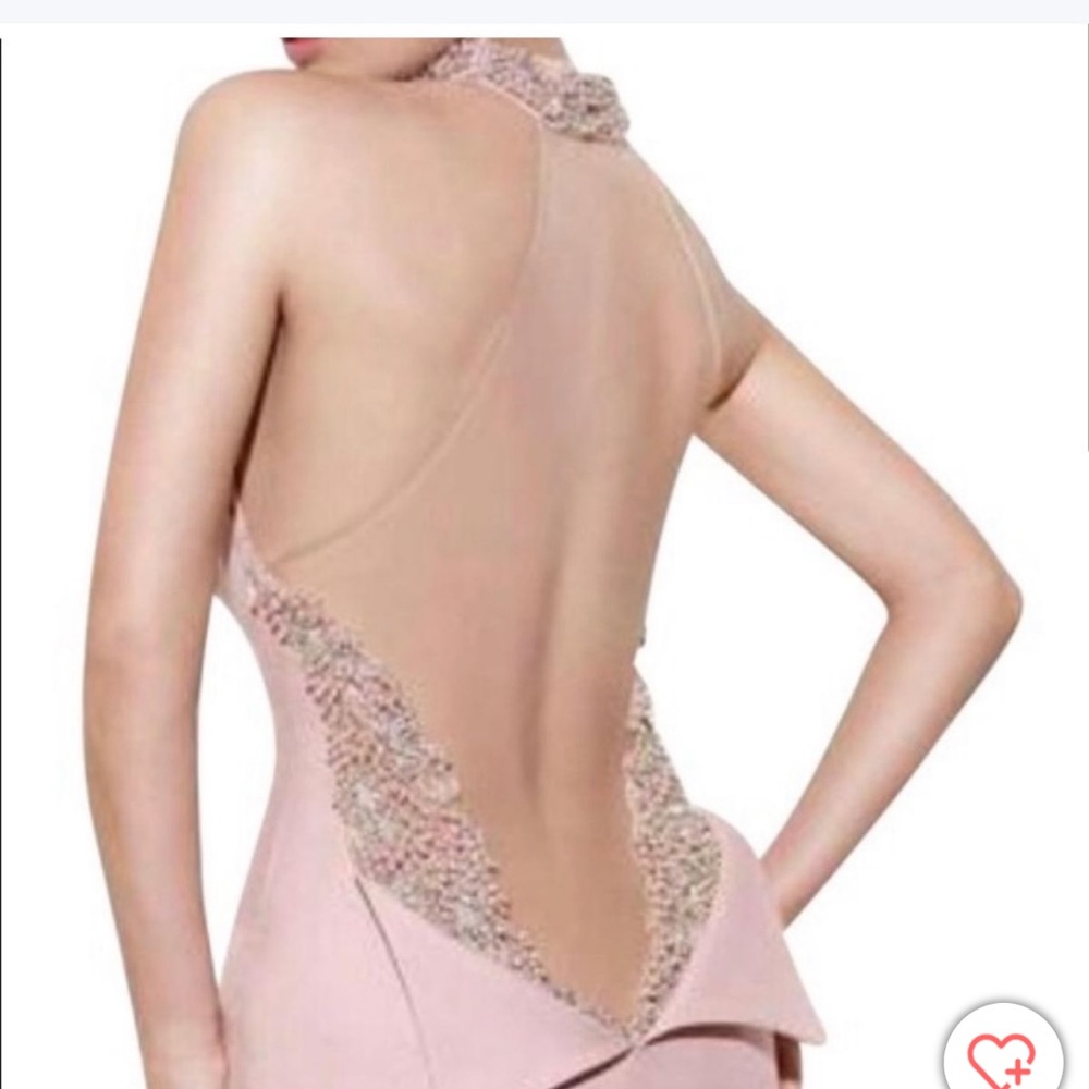 Aqua Tarik Ediz Mermaid sheer neckline - Picture 3 of 11